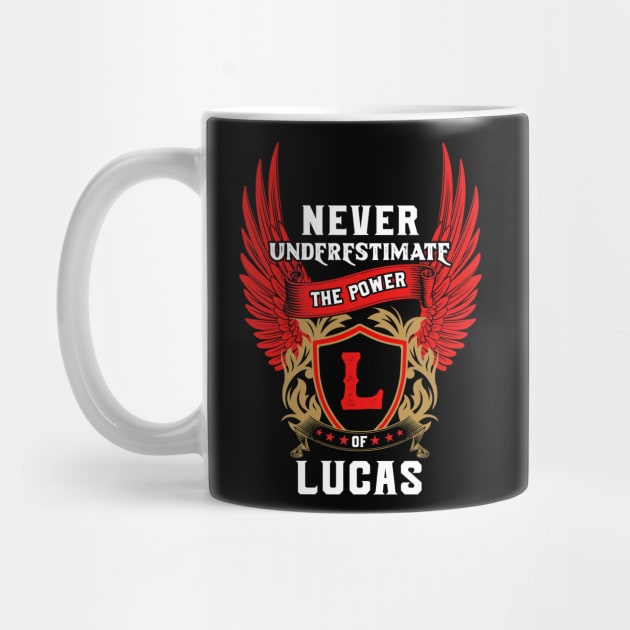 Never Underestimate The Power Lucas - Lucas First Name Tshirt Funny Gifts by dmitriytewzir